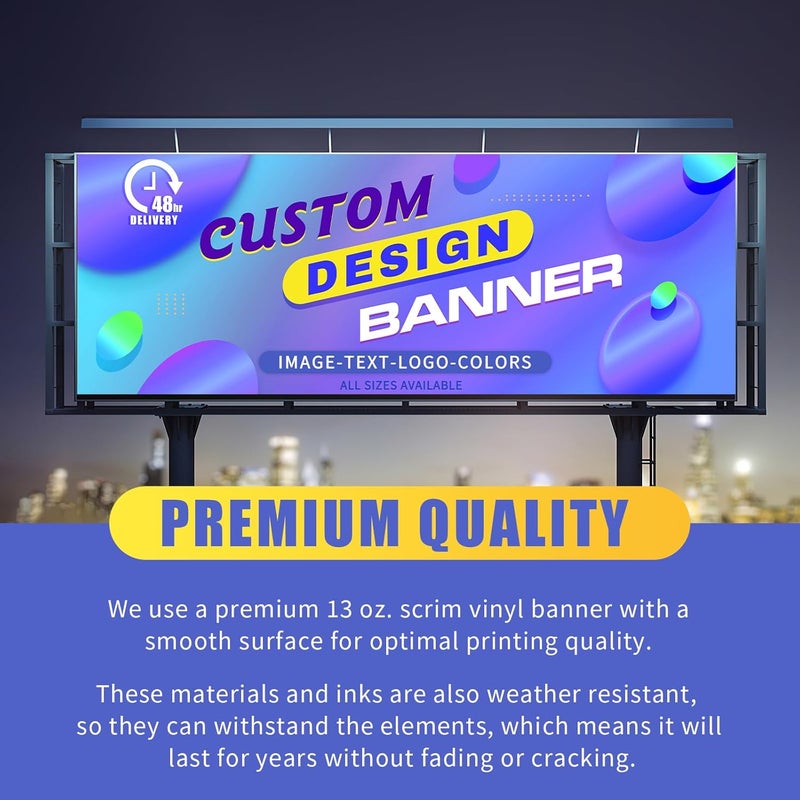 EKSPRINT Custom Vinyl Banner by , 13OZ Banners and Signs Customize for Indoor and Outdoor, Custom banner | Banners Customize for Business, Birthday, Party, School, Shop-(3X9Ft) - Image 5